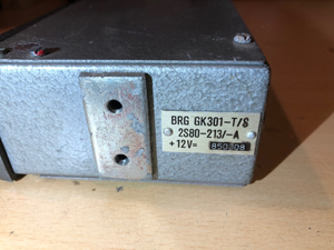 BRG GK301-T/S speciális gépkocsi kezelő egység, tűzoltóság használta