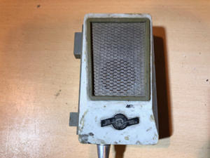 BRG MH KEZELŐ, mikrofonhangszóró, mikrofon, BRG FM05-163 kézi URH adó-vevőhöz, korai kivitel